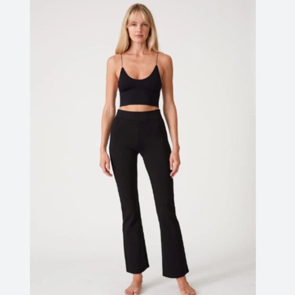 LOVESTITCH Just Chill Flared Leggings Black Size Small NWT - Picture 1 of 6